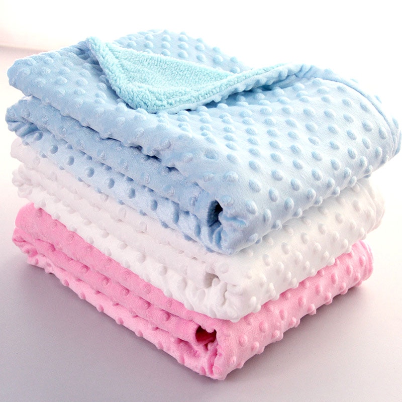 Dotted Fleece Baby Blanket