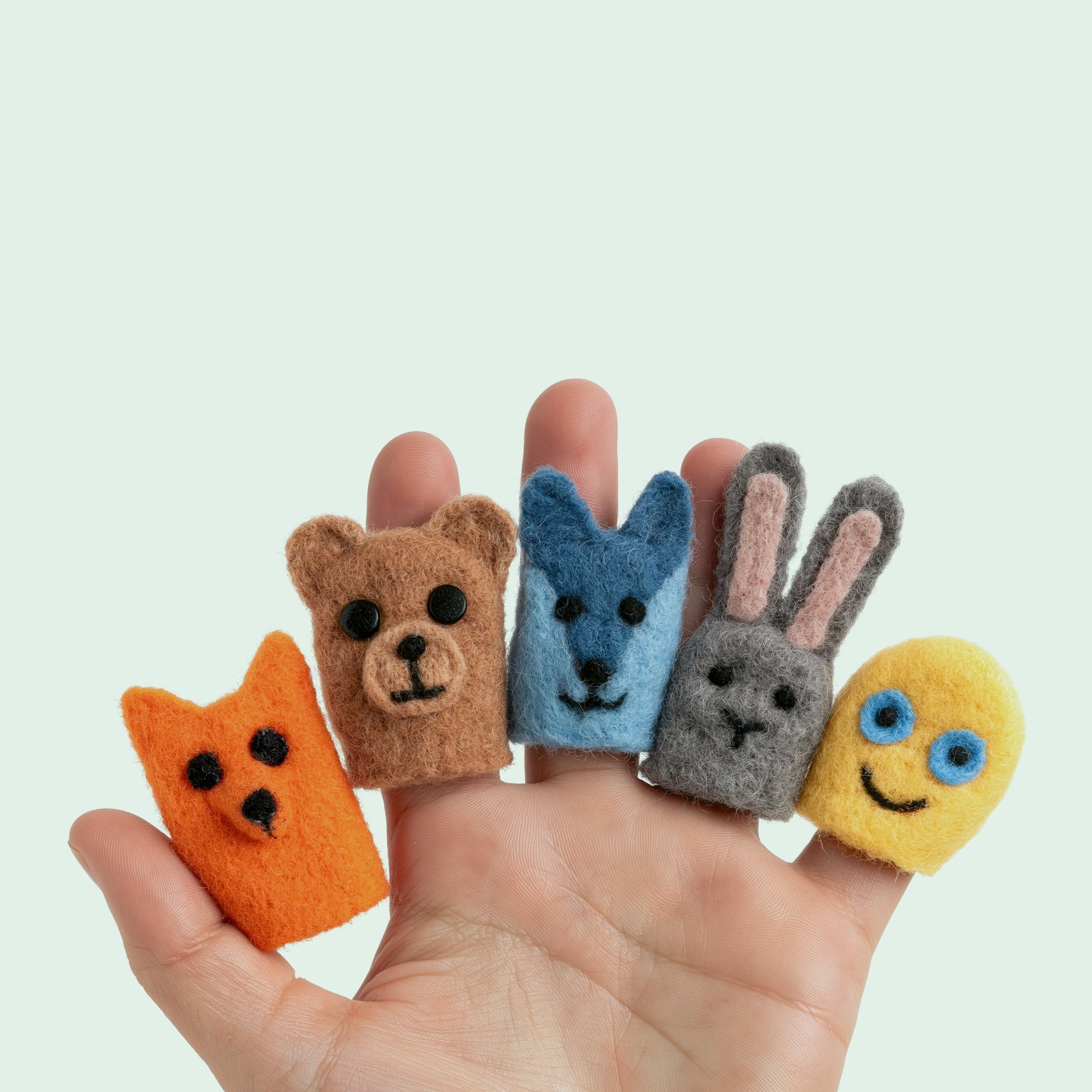 Animal Finger Puppets, Set of 5