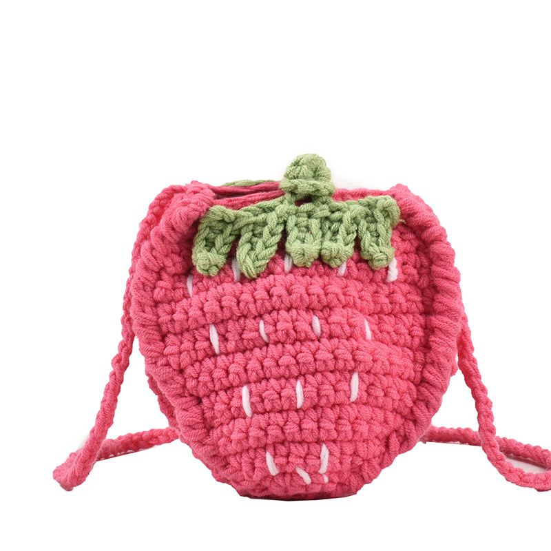 Knitted Strawberry Bag