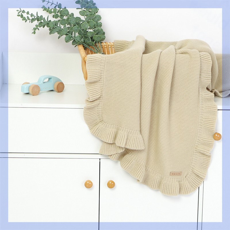 Ruffle Knit Baby Blanket