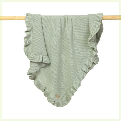 Ruffle Knit Baby Blanket